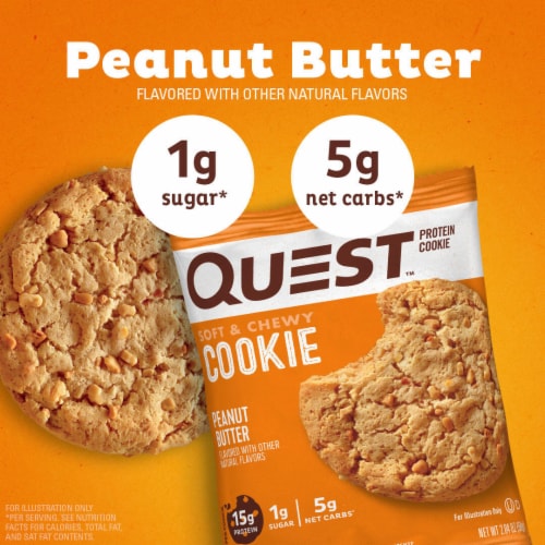 Quest Peanut Butter Protein Cookie Perspective: left