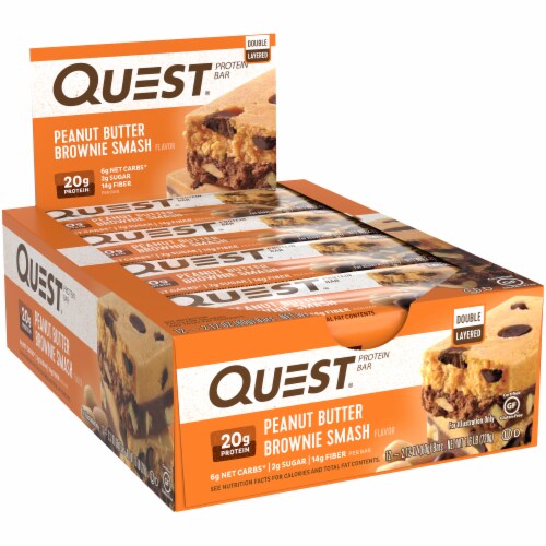 Quest® Peanut Butter Brownie Smash Protein Bars, 12 ct / 2.12 oz - Baker’s