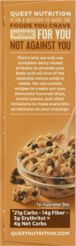 Quest® Chocolate Chip Cookie Dough Flavor Protein Bars Perspective: left