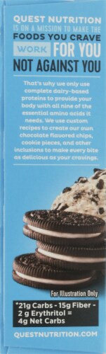 Quest Cookies & Cream Protein Bars Perspective: left