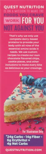 Quest® Birthday Cake Flavored Protein Bars Perspective: left