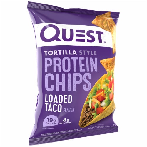 Quest® Tortilla Style Loaded Taco Protein Chips Perspective: left