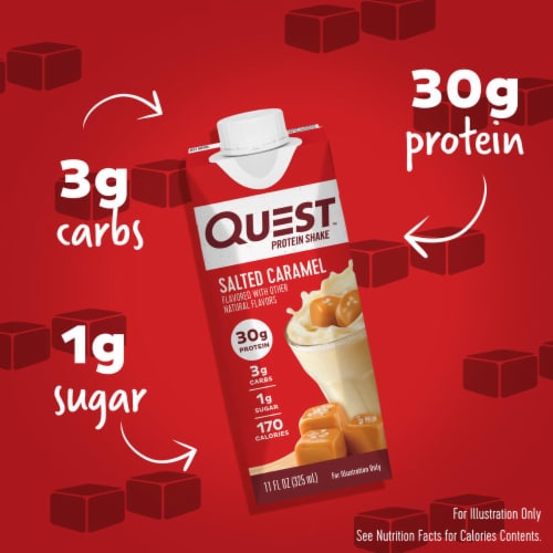 Quest Salted Caramel Protein Shake Perspective: left