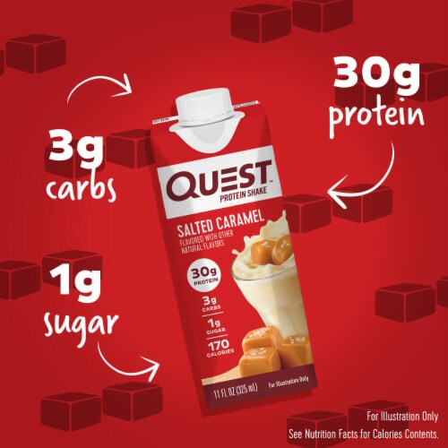 Quest Salted Caramel Protein Shake Perspective: left