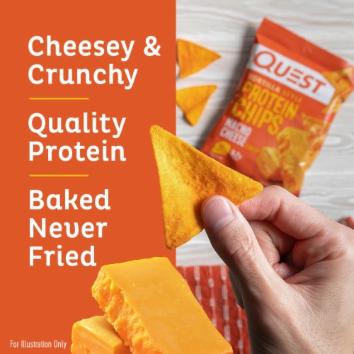 Quest Tortilla Style Nacho Cheese Protein Chips Perspective: left