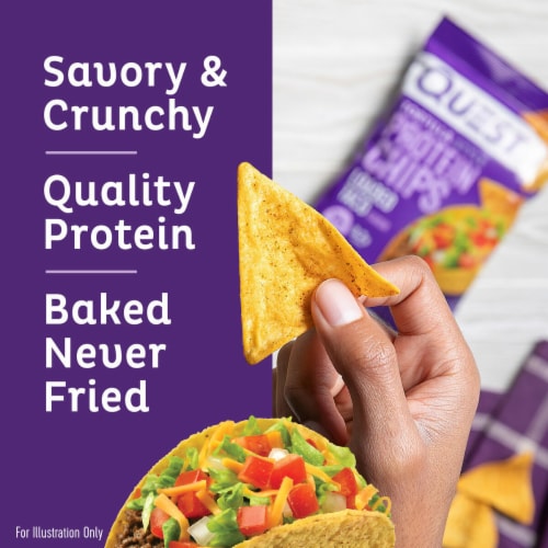 Quest Tortilla Style Loaded Taco Protein Chips Perspective: left