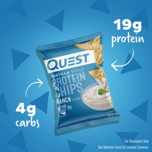 Quest Tortilla Ranch Protein Chips Perspective: left