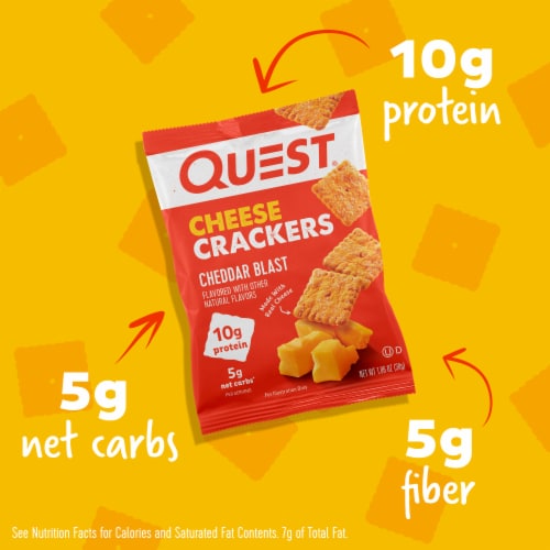 Quest® Cheddar Blast Cheese Crackers Perspective: left