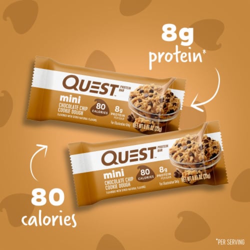 Quest Minis Chocolate Chip Cookie Dough Protein Bars Perspective: left