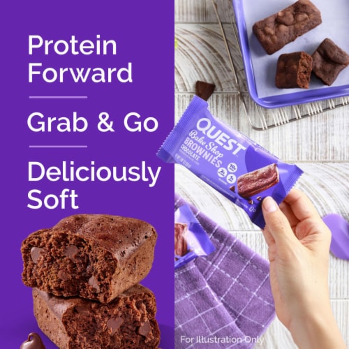 Quest™ Bake Shop Chocolate Protein Brownie Bars Perspective: left