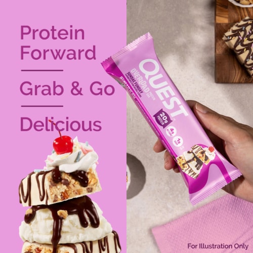 Quest Overload Sundae Funday Protein Bar Perspective: left