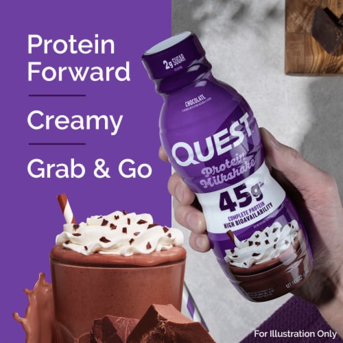 Quest Chocolate Protein Milkshake 14 fl oz Perspective: left