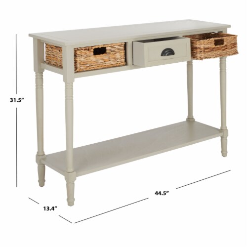 SAFAVIEH Christa Console Table With Storage Vintage Grey Perspective: left