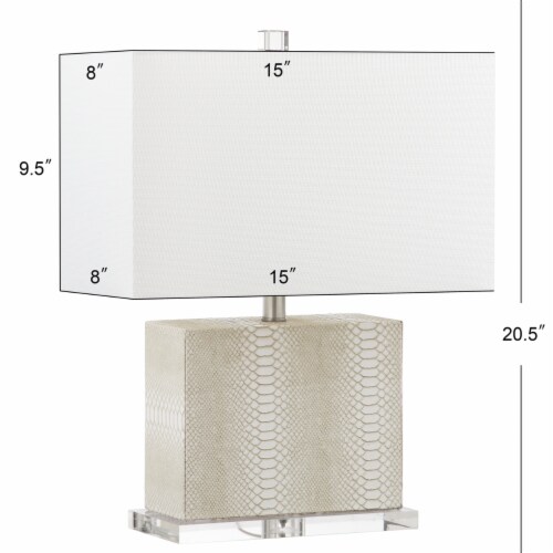 SAFAVIEH Delia Table Lamp | Creme | Perspective: left