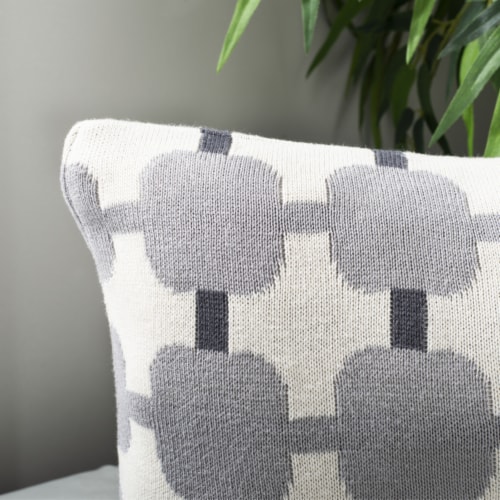 Safavieh Retro Square Pillow - Light Grey Perspective: left