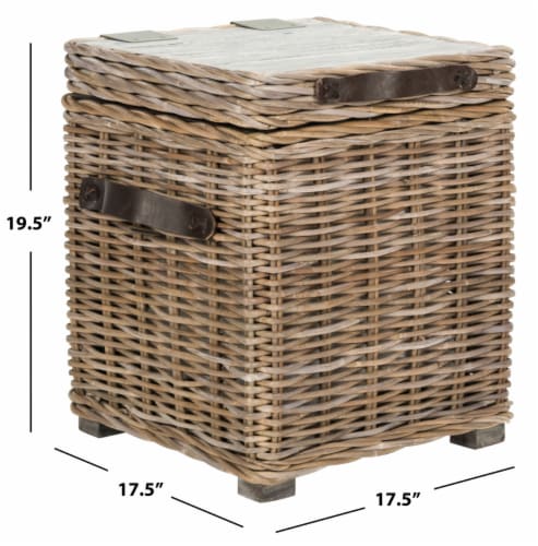 SAFAVIEH Merlie Trunk White Perspective: left