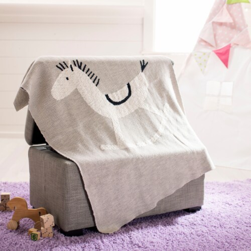 Safavieh Tater Trot Baby Throw - Grey Perspective: left