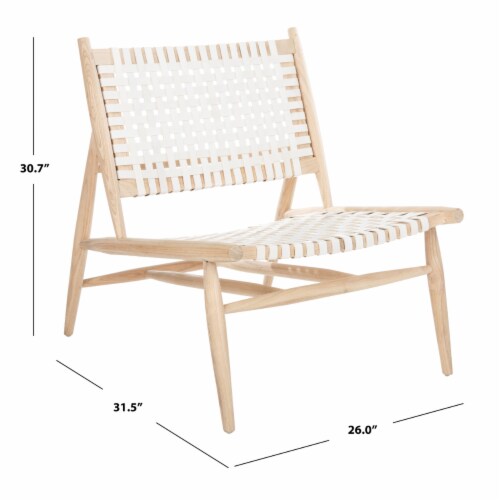 Safavieh soleil leather woven accent chair discount