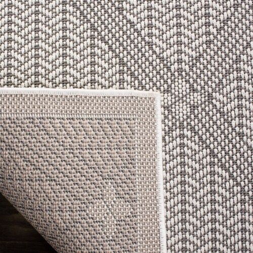 Safavieh Martha Stewart Courtyard Indoor Outdoor Floor Runner - Charcoal/Beige Perspective: left