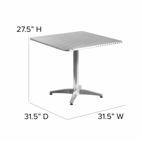Flash Furniture 31.5'' Square Aluminum Indoor/Outdoor Table with Base (TLH0533) Perspective: left