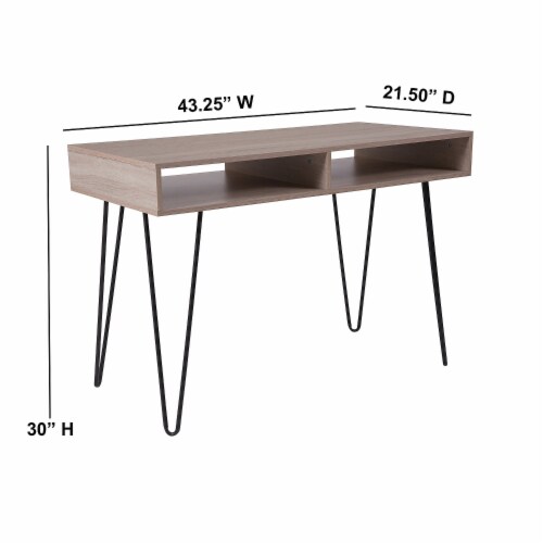 Flash Furniture Franklin 43 Computer Desk Oak (NANJH1758) Perspective: left