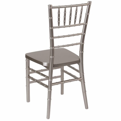 Flash Furniture Resin Chiavari Chair LEPEWTER Perspective: left