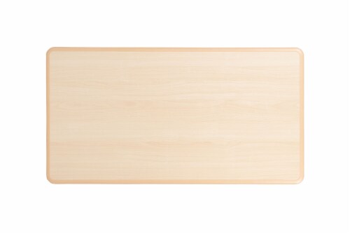 Flash Furniture YU-YCY-060-0034-RECT-TBL-NAT-GG 23.625 x 47.25 in. Rectangular Plastic Height Perspective: left