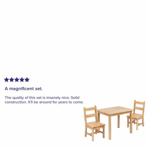Flash Furniture KIDS NATURAL TABLE & CHAIR SET TWWTCS1001NAT Perspective: left