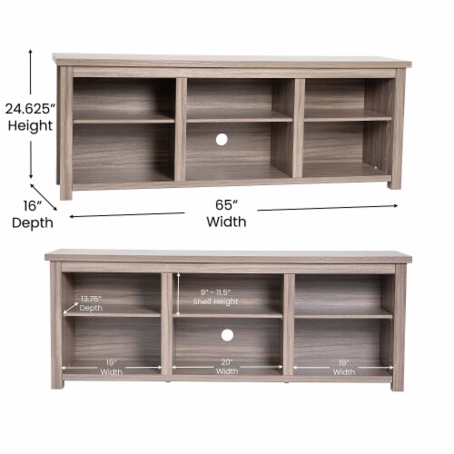 Gray wash clearance media console