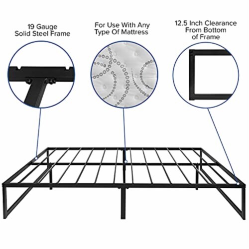 Queen bed frame with on sale 12 inch clearance