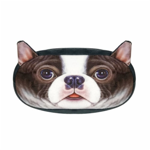 Wrapables Dog Face Zippered Pencil Case (Set of 2), Chihuahua & Bulldog Perspective: left