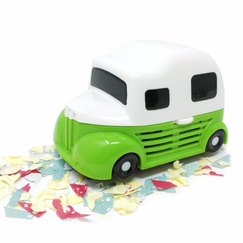 Wrapables Cute Portable Mini Vacuum Cleaner for Home and Office, Green Truck Perspective: left