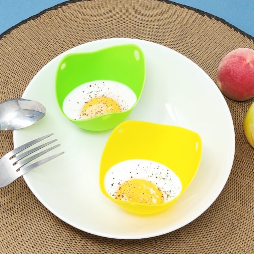 Silicone Non-stick Egg Poachers, Poached Egg Cups for Steaming