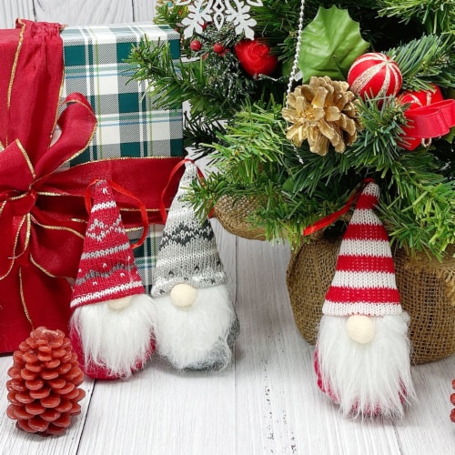 Wrapables Gnomes Christmas Tree Ornaments Holiday Decorations (Set of 4) Perspective: left