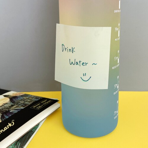Wrapables Waterproof Transparent Sticky Notes for Home, School, Office (Set of 5) Perspective: left
