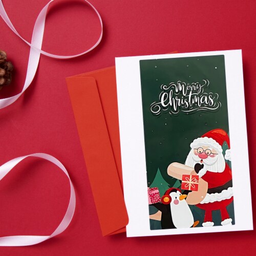 Wrapables 4  x 2  Rectangular Christmas Holiday Seals for Packages, Gift Boxes & Bags 100pcs Perspective: left