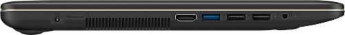ASUS R540NA Laptop - Chocolate Black/Gold Perspective: left