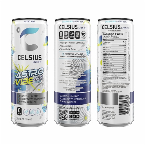 CELSIUS® Sparkling Space Vibe Energy Drink Variety Pack Perspective: left