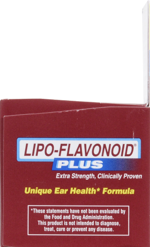 Lipo-Flavonoid Plus Unique Ear Health Formula Caplets Perspective: left