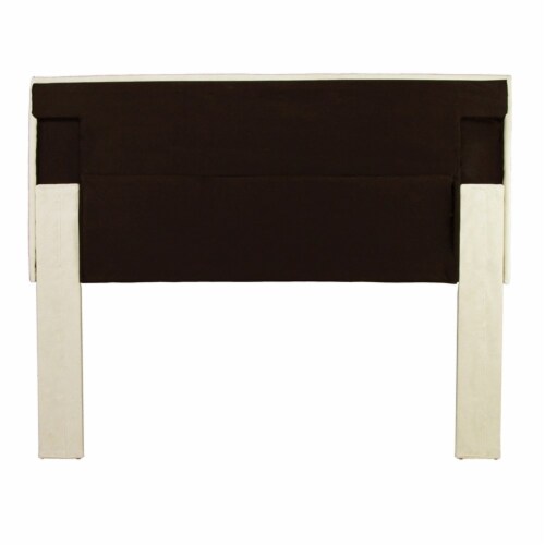 Furniture of America Hellan Fabric Upholstered Full/Queen Headboard in Ivory Perspective: left
