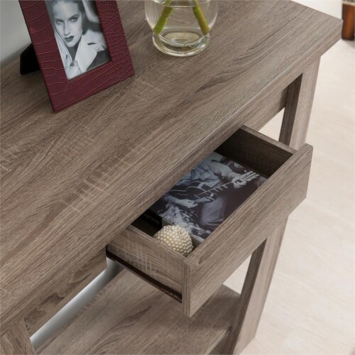 Furniture of America Quaint Modern Wood 1-Drawer Console Table in Light Oak Perspective: left