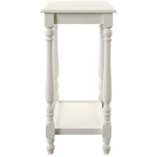 Furniture of America Slade Transitional Wood End Table with Tray in White Perspective: left