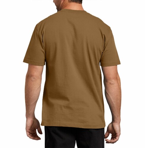 Dickies Men’s Heavyweight Short Sleeve T-Shirt - Brown Duck Perspective: left