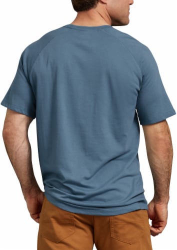 Dickies Mens Temp-iQ™ Performance Cooling T-Shirt - Dusty Blue Perspective: left