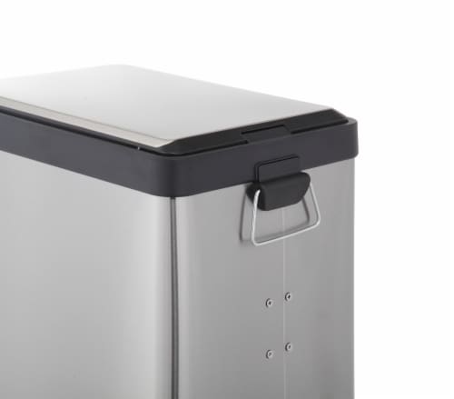 Home Zone Living Rectangle Step Trash Bin Perspective: left