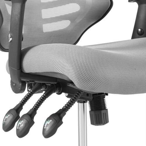 Modway Calibrate Mesh Office Chair, Adjustable from 19.5 to 24 Inches High, Gray Perspective: left