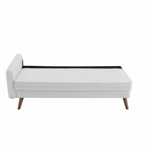 Revive Upholstered Fabric Sofa - White Perspective: left