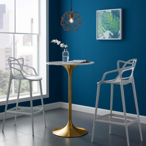 Lippa 28" Round Wood Top Bar Table | Fry’s Food Stores