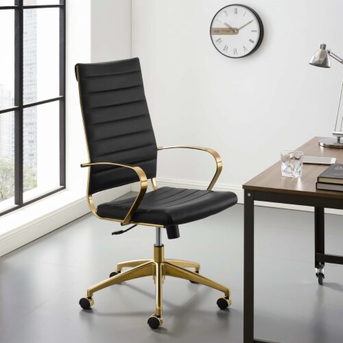 Jive Gold Stainless Steel Highback Office Chair Gold Black 26x26x41.5 Fred Meyer