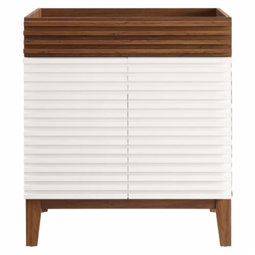 Render 30 Bathroom Vanity Cabinet-EEI-4851-WHI-WAL Perspective: left